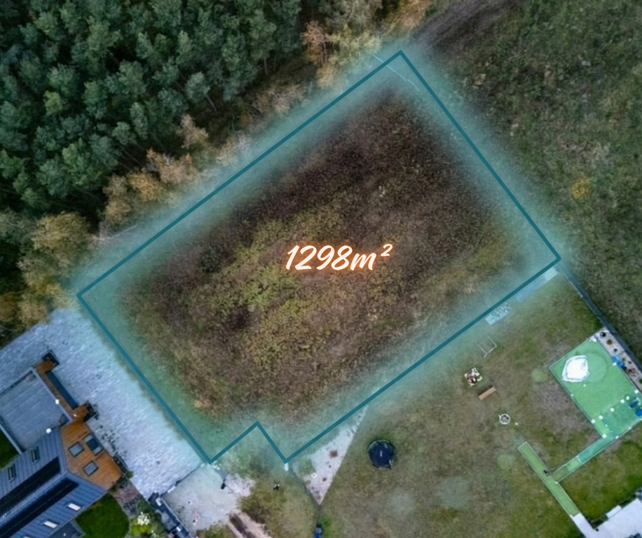 Widokowa działka 1298m² Sapowice MPZP media
