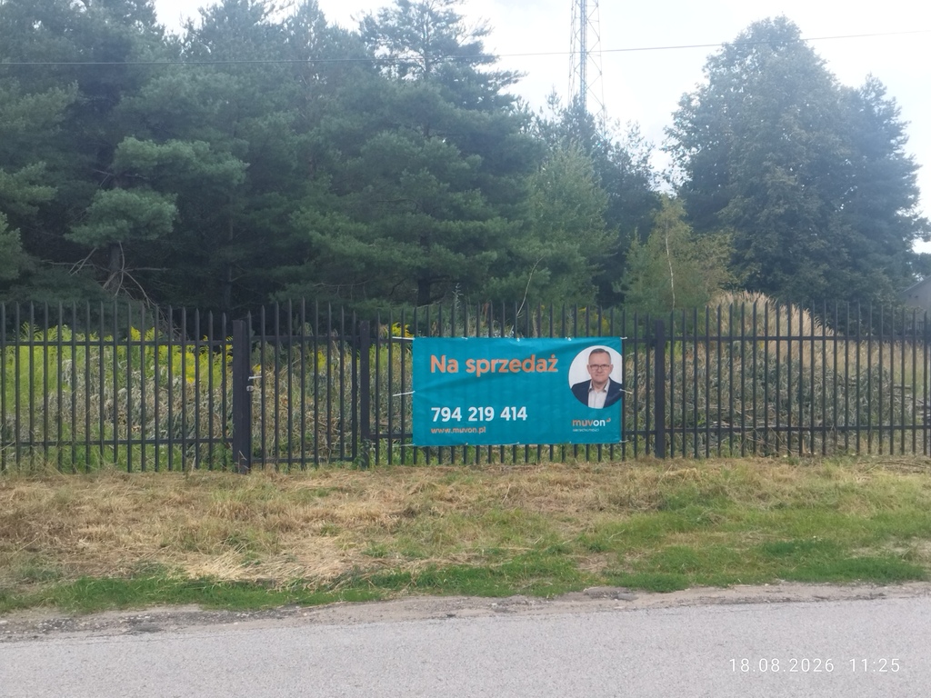 Działka budowlana 2000m2, media, asfalt, ogrodzona