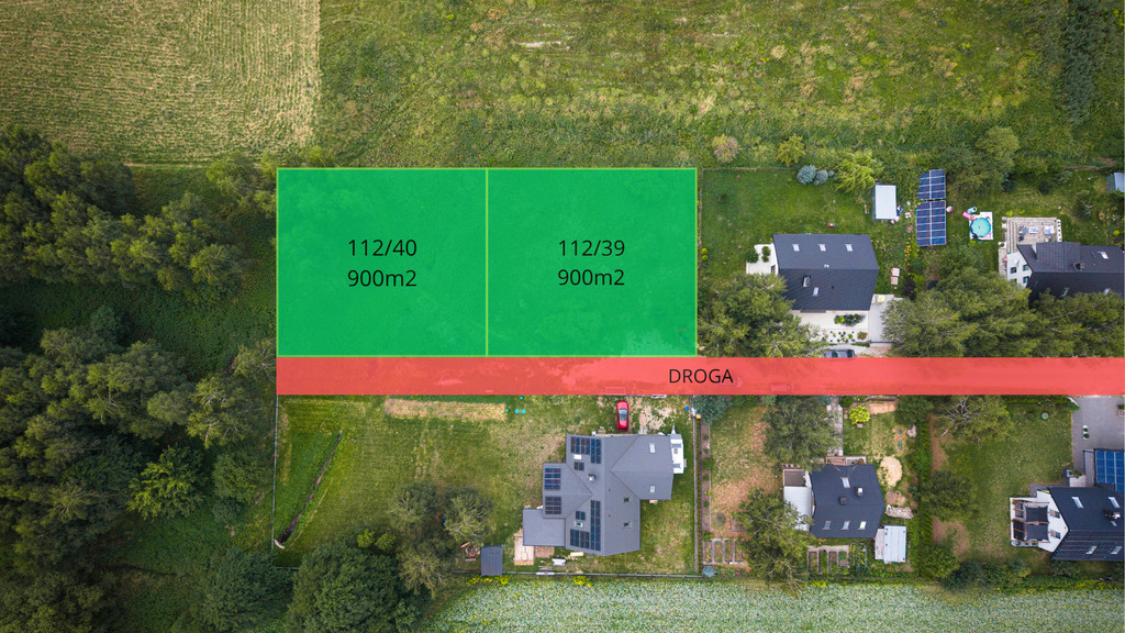 Działka budowlana 900 m², MPZP, droga utwardzona