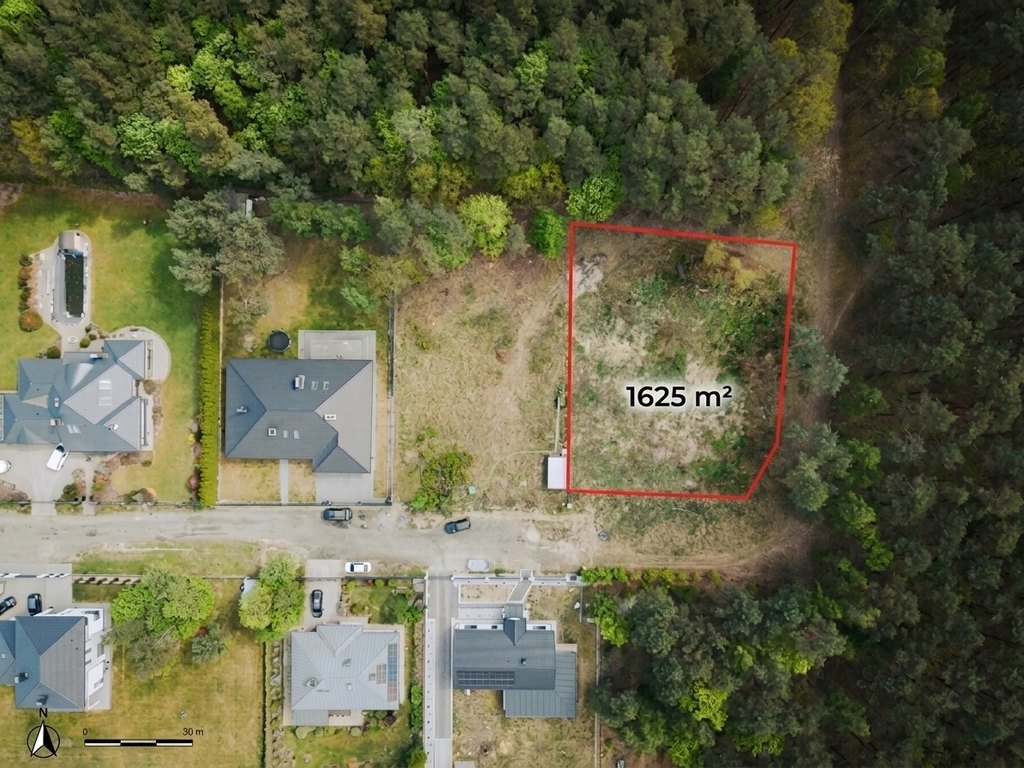 Działka 1625 m² w spokojnej okolicy Głowna