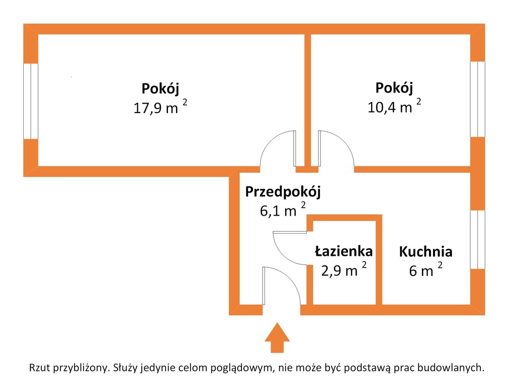 45 m², 1. piętro przy Kasprzaka – zrób po swojemu!