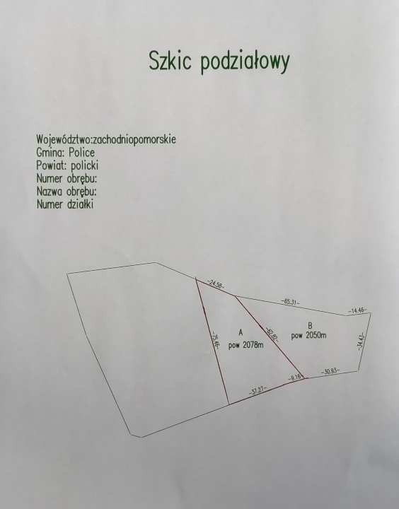 Działka 2078 m2, w pobliżu jezioro