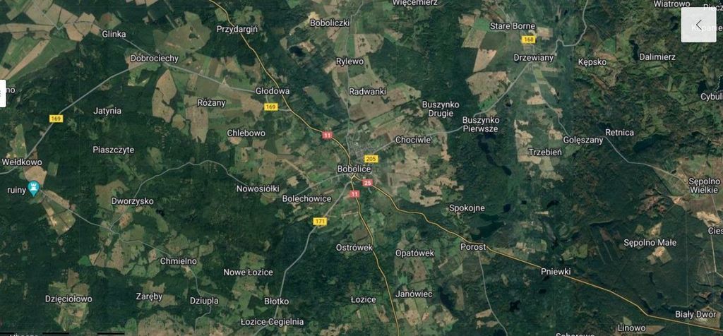 Działka 2.3103ha,m.Bobolice,las,dr.asfaltowa.