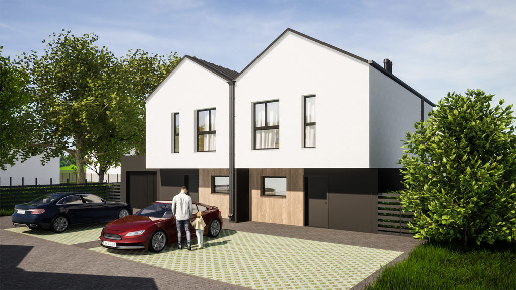 Uroczy bliźniak z ogródkiem