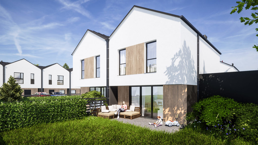 Uroczy bliźniak z ogródkiem