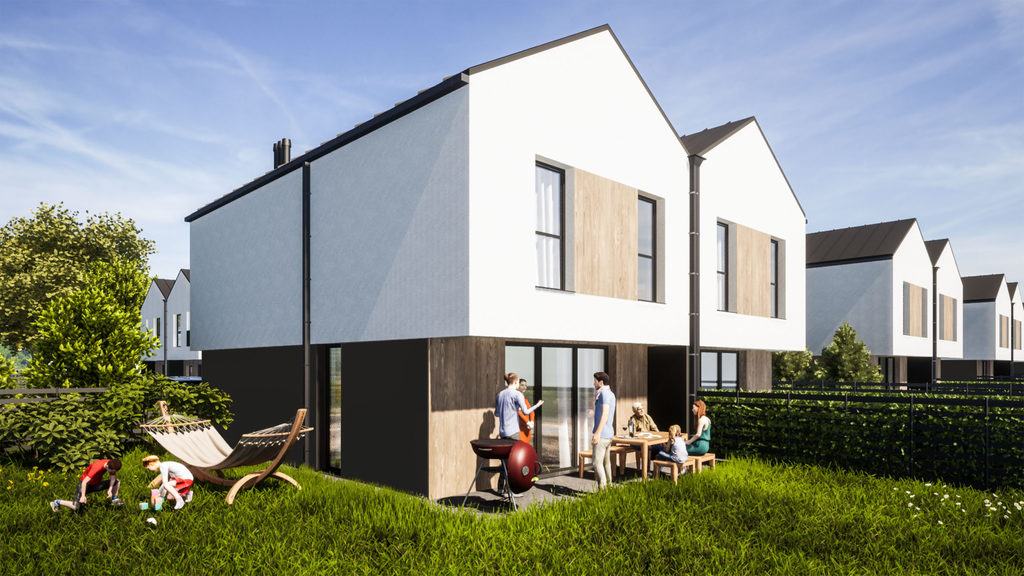 Uroczy bliźniak z ogródkiem