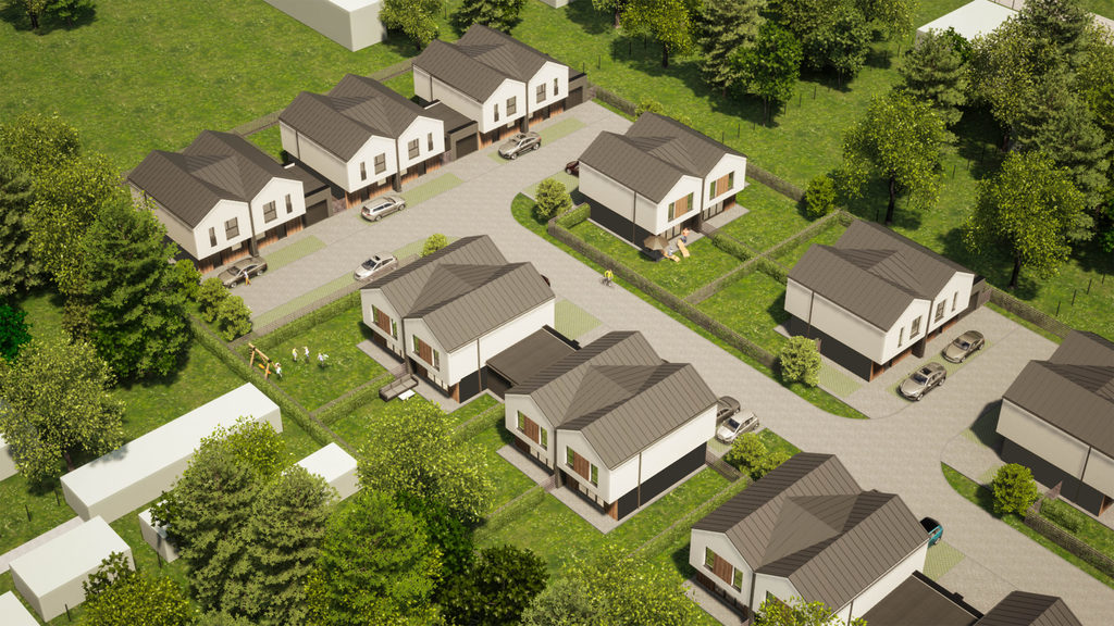 Uroczy bliźniak z ogródkiem