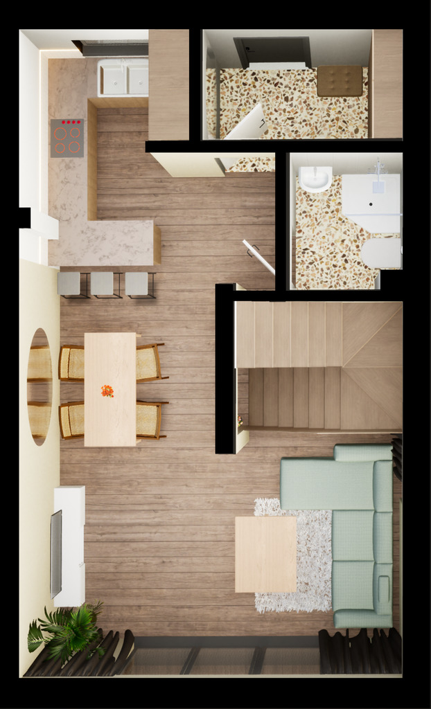 Uroczy bliźniak z ogródkiem