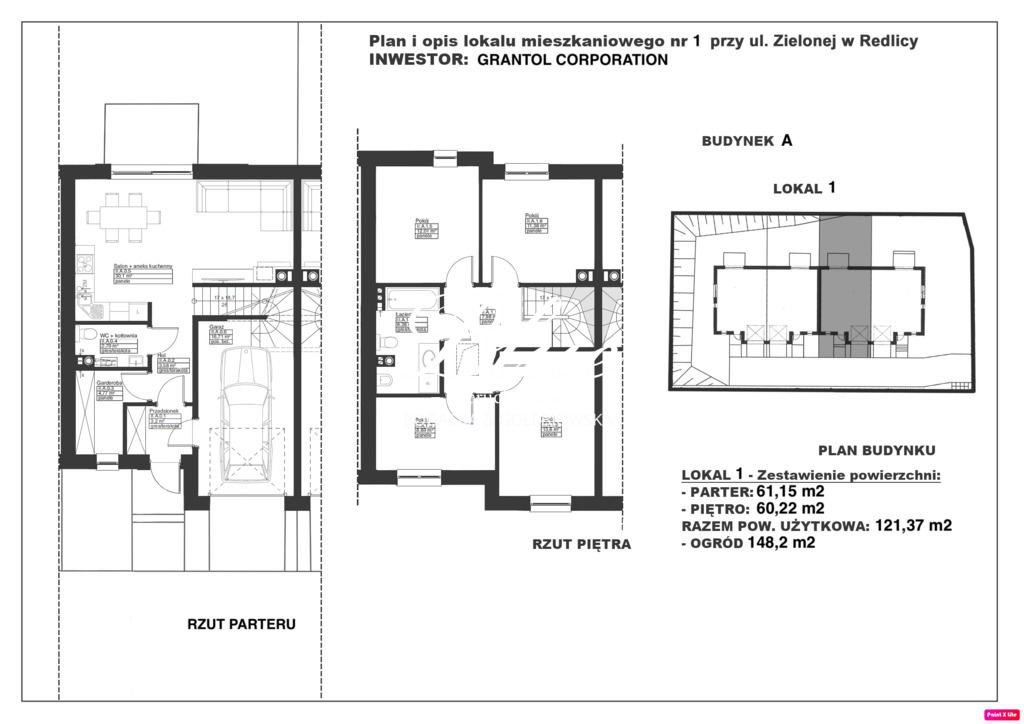 Dom z garażem na obrzeżach miasta
