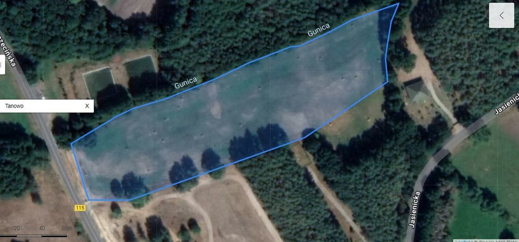 Działka Tanowo,plan-usługi,3233m2,łączna-1.74 ha.