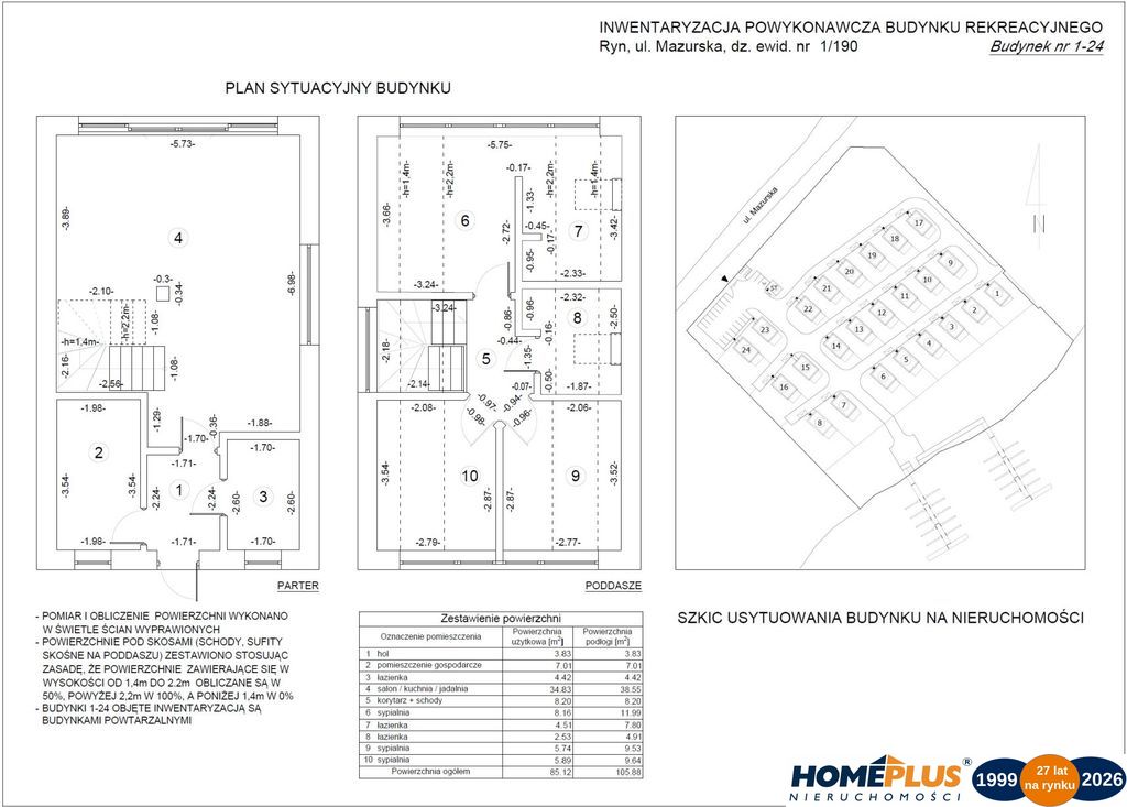 24 Domy pod klucz RYN nad jeziorem, własna marina