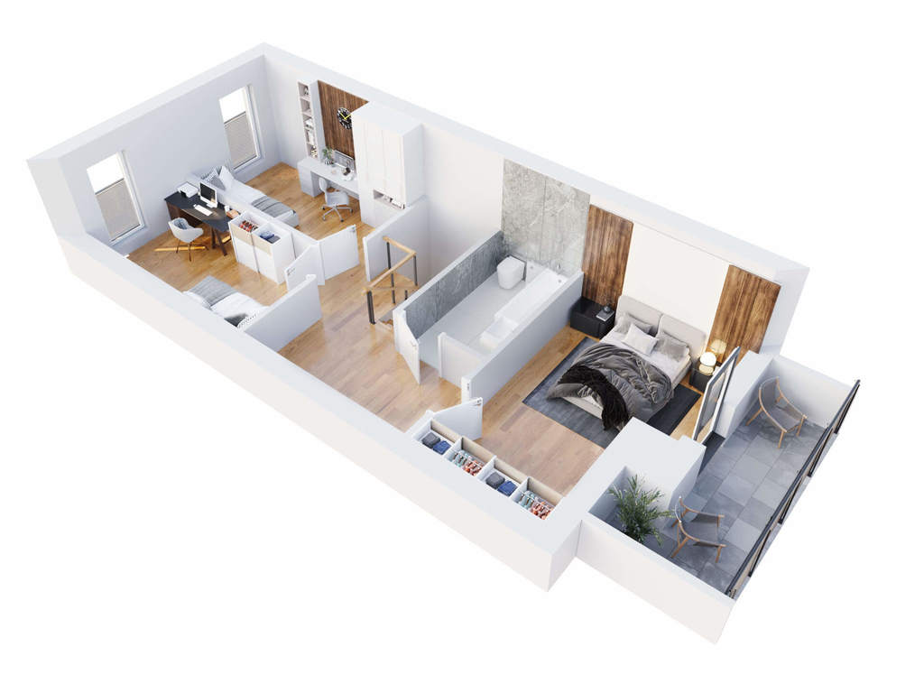 Nowoczesny dom w zabudowie szeregowej premium